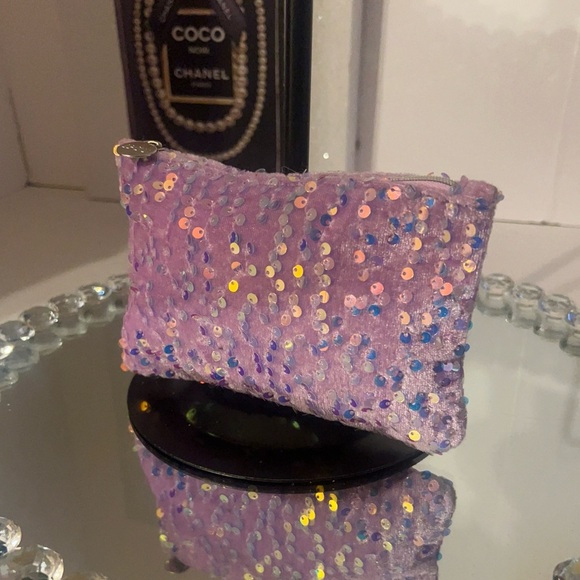 Ipsy Purple Sequin Cosmetic Bag - Picture 5 of 6